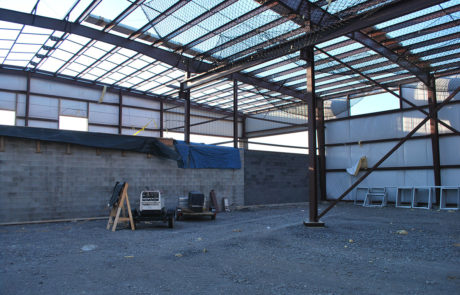 Interior under construction